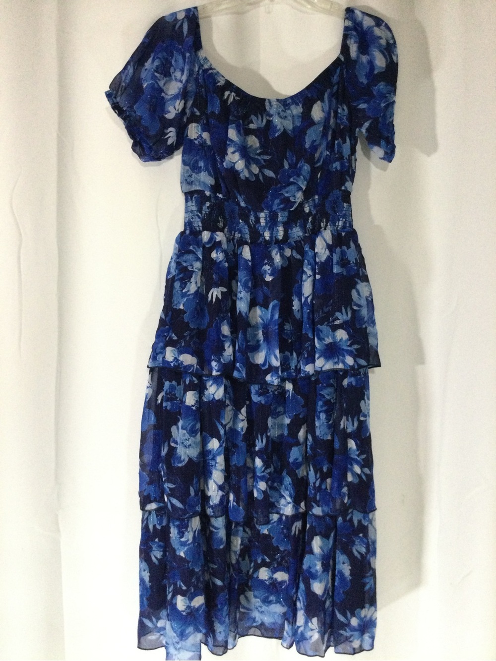 QUIZ Navy Floral Dress - Size US 12